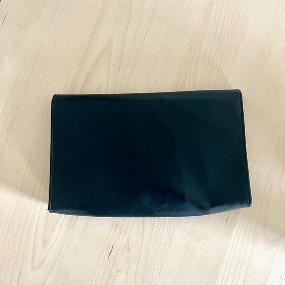 Black Leather Clutch/Shoulder Bag - Picture 5 of 8